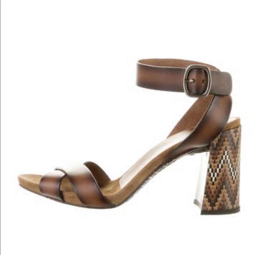 Pedro Garcia Chevron heel sandals